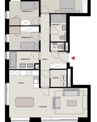 wauww-3slaapkamers-plattegrond